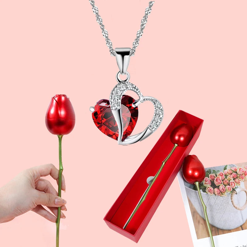 heart-red-zircon-necklace-pendant-with-roses-flower-box-gift-for-mothers-day-2024-new-luxury-romantic-wedding-jewelry